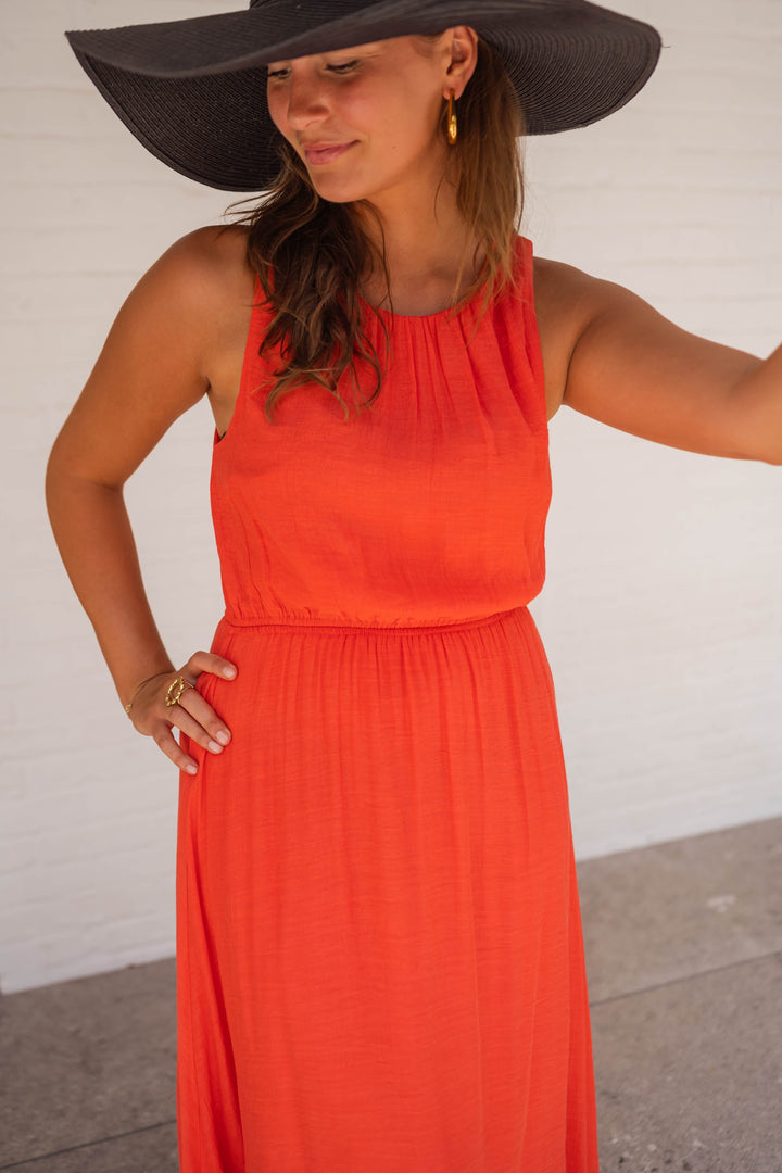 Amelia | Flowing Sleeveless Midi Dress