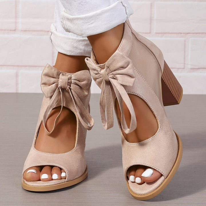 Amoryn | Bow Peep-Toe Heels