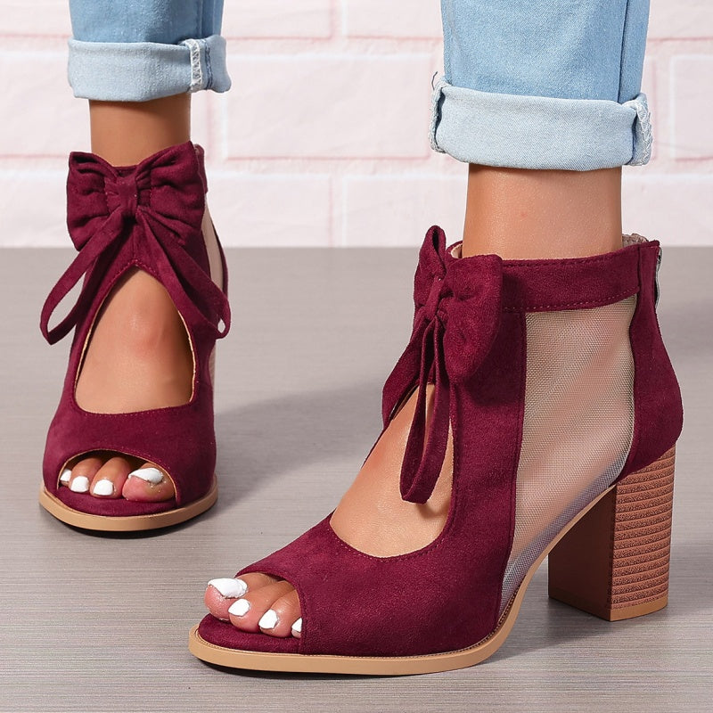 Amoryn | Bow Peep-Toe Heels
