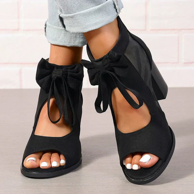 Amoryn | Bow Peep-Toe Heels