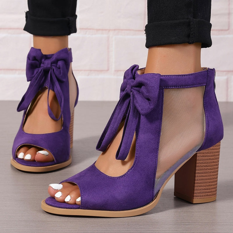 Amoryn | Bow Peep-Toe Heels