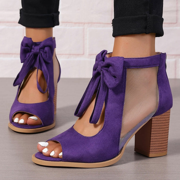 Amoryn | Bow Peep-Toe Heels
