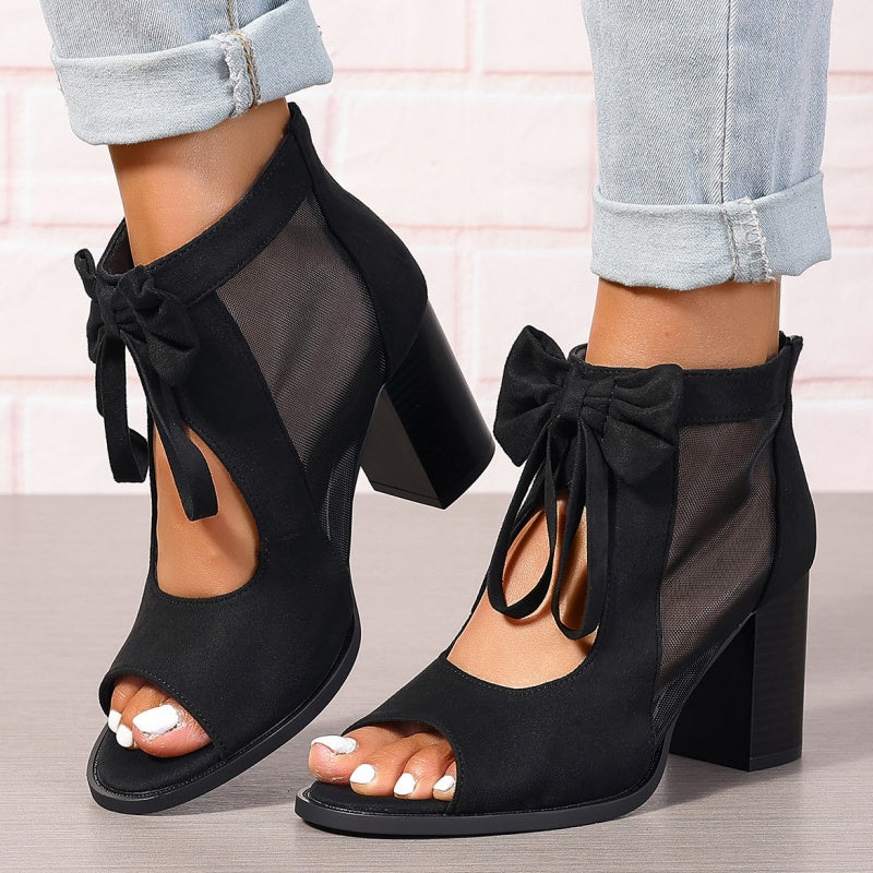 Amoryn | Bow Peep-Toe Heels